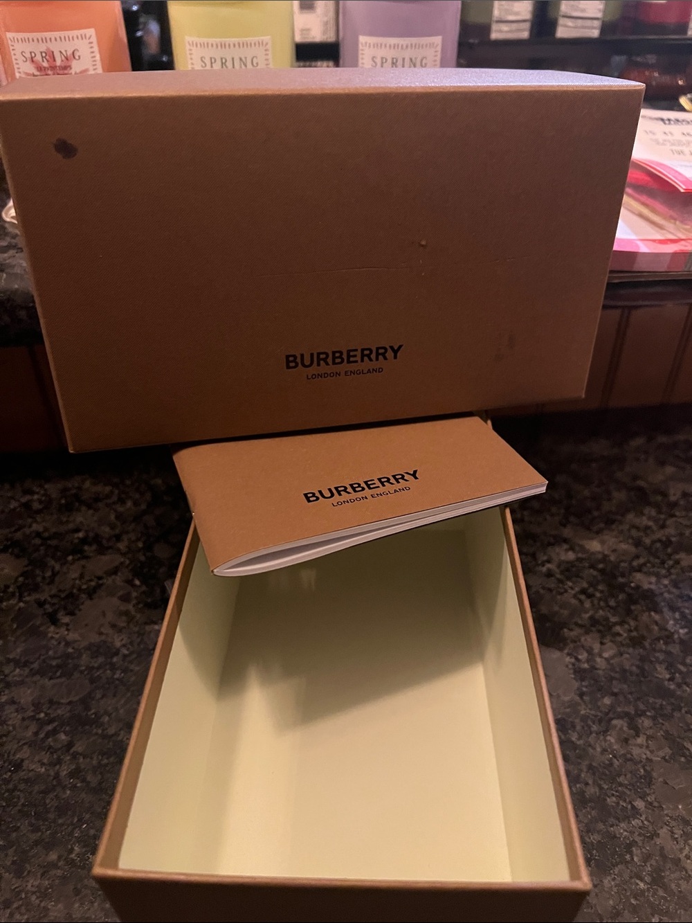 Burberry Tan Presentation Box with Cream Interior
